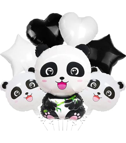 Set Decorazione Compleanno Panda 42 Pezzi | Palloncini, Striscione E Cake Topper | Tema Animali Per Festa Bambino E Bambina