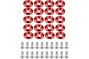 ‎KEENSO Keenso 20 Pcs Aluminium Stoßfänger Unterlegscheibe Stoßfänger Unterlegscheibe Bolt Motor Bay Dress Up Kit