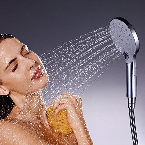 Homelody Handbrause 3 Strahlarten Brausekopf Knopfdruck Verstellbar Brause Duschkopf Multifunktionsduschkopf Regendusche Antikalknoppen Duschbrause - 7