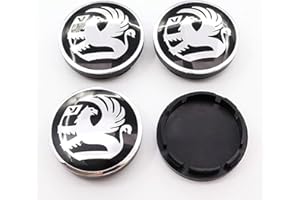 FUWUDI 4Pcs Car Hub Centre Caps for Vauxhall Corsa Astra Grandland Insignia Mokka Movano Vivaro Zafira 56mm, ABS Plastic, Alloy Steel, Black
