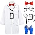 ZZIHAN Doctor Scientist Costume for Kids Pretend Play White Lab Coat with Accessories 3-12 Years…