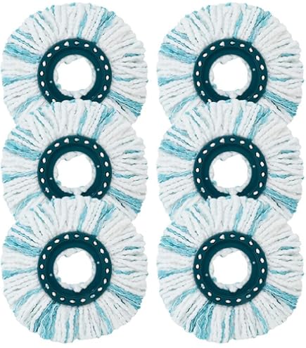 Tête de Serpillère, Rotative à 360 Degrés Microfibre Magique pour Balai Serpillère Mop (bleu Tête de Serpillère, Rotative à 360 Degrés Microfibre Magique pour Balai Serpillère Mop (bleu