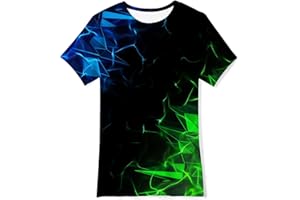 Fanient Garçons Filles Ados T-Shirt Graphique à Manches Courtes imprimé 3D T-Shirt à col Rond pour Les 6-16 Ans