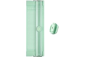 DIYPARKIA A4 Paper Cutter Mini Paper Cutter,Paper Trimmer Guillotine A4 Portable Paper Trimmer for Paper Label Card, Craft Paper and Photos (Green)