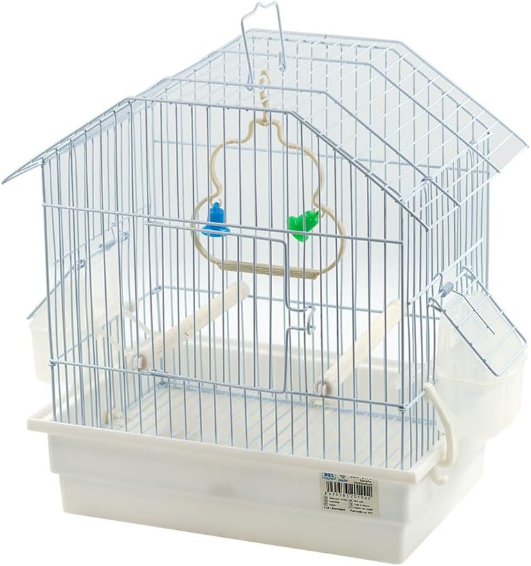 Jaula para pajaros Jaula agapornis con comederos,Palos Jaulas pájaros casa 28 * 20 * 30CM Color Aleatorio(SOY0190)