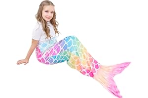 WERNNSAI Meerjungfrauen Schwanzdecke - Plüsch Meerjungfrau Decke für Mädchen Kinder