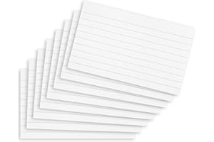 Summit Flash Cards, Revision Cards, 200 Pack Record Cards, 125 x 75 mm Index Cards, White