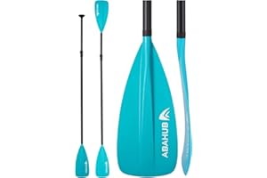 Abahub Pagaia SUP Alluminio Remi SUP Paddle Stand Up Paddle Telescopico 173-213 cm per Tavola da Surf Canoa SUP, Lama in Nylon di Plastica in Nero/Blu/Verde/Rosso/Arancione/Giallo