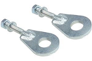 INSGEER MZA Meyer-Zweiradtechnik 10124-D-S Set - 2 Stück - Reso-Kettenspanner Komplett - Verzinkt, Verstärkte Ausführung, mit Scheibe und Skm