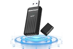 NEWFAST 3000Mbit/s USB WLAN Stick Adapter für PC,USB WLAN 6 Adapter,Eingebaute 5dbi High Gain Antenne und Treiber,MU-MIMO,WLAN Dongle,WPA3,WLAN Receiver nur für Windows 10/11