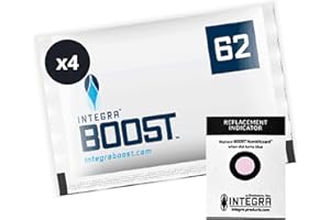 GROWMANIA.ES GROWMANIA Integra Boost 62% - 4 szt. 67 gramów regulator wilgotności - 2-drożny nawilżacz powietrza ze wskaźnikiem zużycia - czas trwania do 3 miesięcy