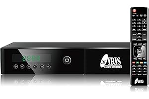 IRIS 2400 Combo - Receptor Satélite Digital 4K Ultra HD DVB-S2+T2, con LAN, Antena WiFi,USB,Modelo Nuevo de Sep de 2024