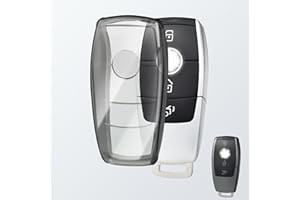 OFFCURVE Custodia Chiavi Trasparente Cover Chiave, Guscio Chiave Copri Chiavi Auto Telecomando per Mercedes Benz Class A B C E G S CLA CLE CLS GLA GLC GLE GLK