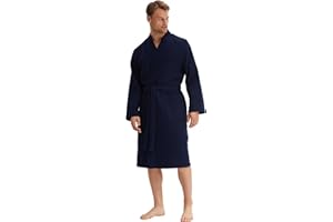 Morgenstern waflowa szlafrok męski bez kaptura lekki i cienki