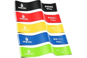 HOSE-PRO Übungs-Widerstandsbänder-Set für Damen und Herren, Physio-Bänder, Widerstand mit 5 verschiedenen Widerstandsstufen für Herren/Frauen, Fitness, Brustausdehnung, Yoga, Pilates, Physiotherapie,