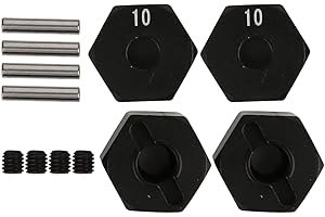 Tbest Moyeu Hexagonal de Roue, pièce de Mise à Niveau d'adaptateur de moyeu d'entraînement Hexagonal de Roue en Alliage d'aluminium Compatible avec la Chenille RC SCX10 90046 90047 RR10(10mm)