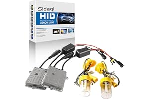 Sidaqi H1 Kit de Conversion de phares au xénon HID 6000K Deux Ultra-Fins 55W HID ballasts pour phares de Route / Feux de Croisement Voiture
