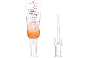 ‎ESSENCE COSMETICS essence you make my day! bi-phase lip oil, Lipgloss, Nr. 01, Transparent, pflegend, glänzend, strahlend frisch, vegan, ohne Parabene, ohne Mikroplastikpartikel, Nanopartikel frei, 1er Pack (4ml)