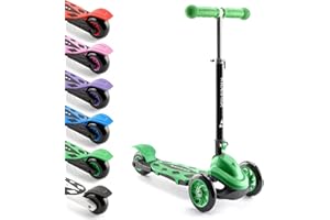 ToyStar Cruise 3 Wheel Tri Scooter, Easy Folding System, Height Adjustable Handlebars, Tilt To Turn Steering, Kids Aged 3+ Years