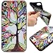 Produktbild iPhone 7 Hülle, iPhone 8 Hülle, Anlike [Silikon Schlanke Hülle Schwarz] iPhone 7 / iPhone 8 (4,7 Zoll) Handy Hülle Bunte Muster Design Schutzhülle Etui Bumper für iPhone 7 / iPhone 8 (4,7 Zoll) - lebensbaum