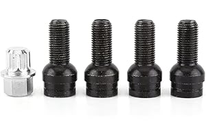 BEDIFFER Bullone ruota, bullone ruota universale in acciaio, set di dadi di bloccaggio e dadi ad alette compatibile con la maggior parte delle marche di automobili,Interni automobilistici