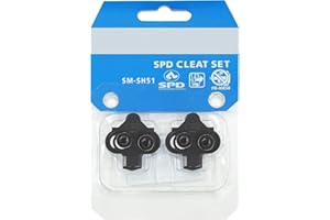 NAACOO Bike Cleats Compatible with Shimano SPD SH51 SH56 Cleats - Spin Peloton Indoor Cycling Clips & Mountain MTB Bike Bicycle Cleat Clips Set (SH-51 A+)
