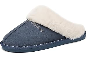 ChayChax Męskie i damskie kapcie zimowe, ciepłe, puszyste, pluszowe pantofle z pianki z pamięcią kształtu, antypoślizgowe