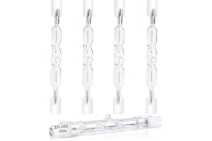 Klarlight 5x Eco halogenlampa, R7s, 78 mm, 80 W, 230 V, halogenlampa, varmvit, 2 800K, 1 390 lm, dimbar dubbelände, linjär pr