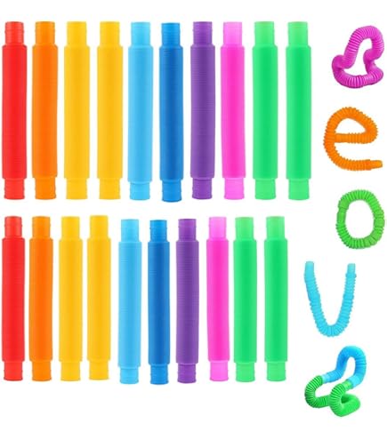 20 Pcs Pop Tube, Jouet sensoriel, Multicolore Pop Tubes, Tuyau Extensible, anti stress, adaptés aux enfants, aux adultes et aux personnes à l'autisme, soulagent l'anxiété et le stress( 1,2 & 1,9 cm 20 Pcs Pop Tube, Jouet sensoriel, Multicolore Pop Tubes, Tuyau Extensible, anti stress, adaptés aux enfants, aux adultes et aux personnes à l'autisme, soulagent l'anxiété et le stress( 1,2 & 1,9 cm