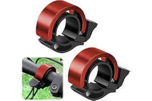 UPTVIN Dzwonek rowerowy, mały, mały, ze stopu aluminium, 90 dB, głośny dzwonek rowerowy, kierownica 22-31,8 mm, do rowerów górskich, wyścigowych i miejskich, 2 szt