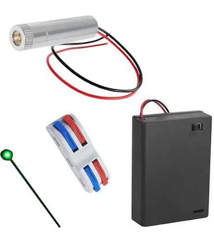 Laser Regolabile 3-5V Modulo Laser 405nm CTRICALVER - Kit Con Alimentazione E Fuoco Regolabile Croce Viola Modulo Laser Industriale - 7