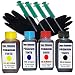 Produktbild Refill Tinte Set Nachfülltinte 4x Tinte 100 ml für Patronen HP 45 und HP 78 plus 4 Nachfüllspritzen mit Nadeln und 1 paar Latexhandschuhe