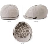 Kasket Şapka, 8 Par&ccedil;alı Newsboy Stil, Pamuklu Kumaş, Desenli İ&ccedil; Astar, Vintage Tasarım, İsko&ccedil;