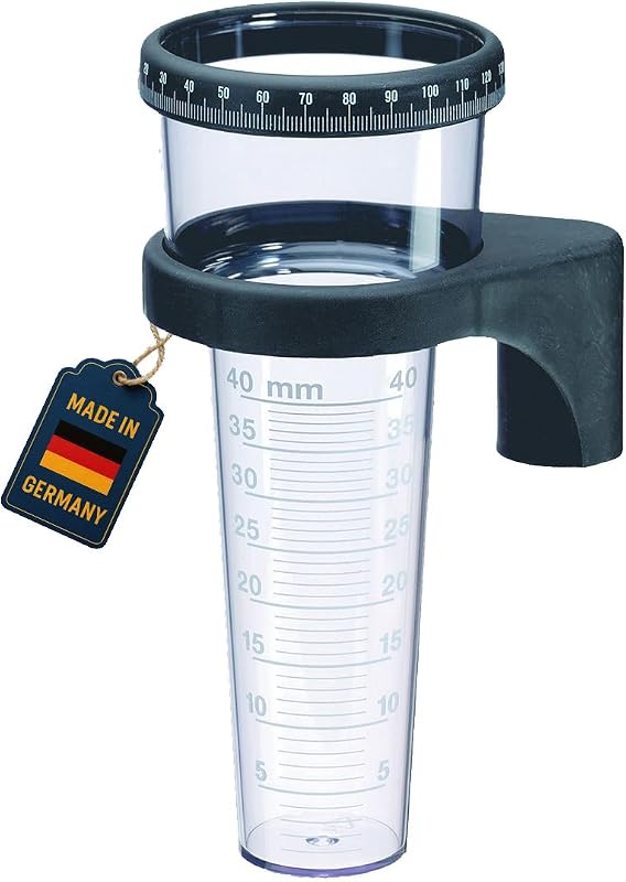 TFA Dostmann Regenmesser, 471001,wetterfest, robust, Niederschlagsmengenermittlung, schwarz, L 87 x B 87 (116) x H 205 mm