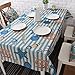 Produktbild HXC Home 110 * 110 cm blau Mediterrane Anchor Rudergeräte Cartoon in in Esstisch Tuch Baumwolle Leinen Schreibtisch Garten eckig quadratisch Non-Ironing Umweltfreundlich Tischläufer