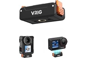 VRIG Magnetische Halterung Schnellwechsel-Adapterhalterung für DJI Osmo Action 5 Pro / 4/3 / Osmo 360, Stativadapter-Halterung Zubehör (1/4 Gewinde Basis)