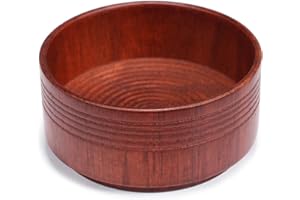 FADERR Ciotola di Sapone da Barba in Legno di Quercia Rotonda con Pennello - Set per Pulizia e Cura