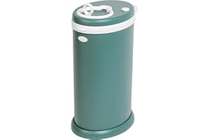 Ubbi Stainless Steel Nappy Pail, Odor Locking, No Special Bag Required, Award-Winning, Registry Must-Have, Open Water