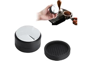 TMZELOA Distributeur de café - 53 mm - Avec brosse et tapis en silicone - Pour porte-filtre à café de 54 mm - Outil de niveau d'expresso pour accessoires Sage Barista Express