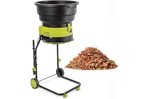 Sweet taize Blattloser Garten-Laubzerkleinerer, 2500-W-Laubmulcher-Kompostzerkleinerer, mit Rädern und Aufbewahrungstasche, 8000-U/min-Elektrohäcksler, für die Gartenreinigung, Kompostierung,40m