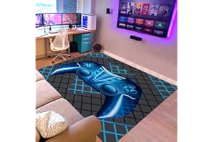 Keivvsh Gaming Rugs for Kids Boys Gamer Area Carpet Printed Controller Gamepad Area rug All Saints' Day Gift for Kids Home Decor Non-Slip Comfy Floor Casual Mat - 40"x60"in