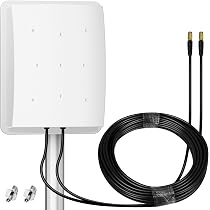JARFT Antenna direzionale 5G con cavo da 5 m, 8 dBi, LTE / 5G, tecnologia 2 x 2 MIMO, adatta a molti modelli di router 5G