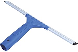Ettore Window Squeegee, RubberPlastic, Blue, 6 inches