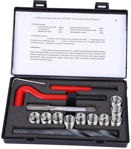 DAYUAN Draadreparatiekit M12x1.50 Mm – Helicoil Set Met Boor, Tap, Insert En Montagegereedschap Voor Auto En Metaal