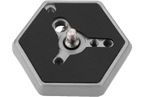 TOSUNY Hexagonal Quick Release Plates 3049 with 1/4" Screw for Manfrotto 030-14 RC0 3063 Camera Tripod Plate Support Adapter