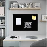 D&uuml;nya Magnet Magnet Panosu, Dekoratif Mıknatıslı Pano, Siyah, Metal Pano, 50X70 Cm