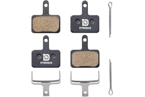 DYMOECE 2 Paires de Plaquettes de Frein à Disque de Vélo pour Shimano Deore Tektro TRP (Résine, Semi-métallique, Métal fritté) SCP-S