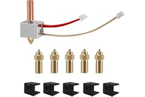 LANKEGU Hotend zestaw bloków grzewczych do Neptune 4, akcesoria do drukarek 3D, zestaw grzejny z 5 silikonowymi skarpetami i 5 dyszami do Elegoo Neptune 4, Neptune 4 Pro