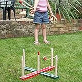 GARDEN/OUTDOOR ROPE QUOITS &amp; WOODEN PEGS THROWING GAME (Garden &amp; Outdoors)