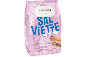 CAMON | Salviette Detergenti per Cani e Gatti, 30x17 cm, Confezione da 100 Pezzi, Fragranza Talco, Senza Alcool etilico né Parabeni, Made in Italy